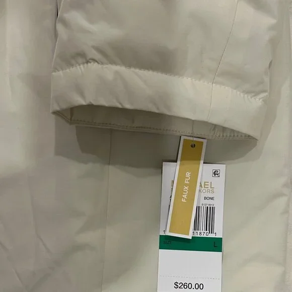 Michael Kors Anorak Raincoat - Bone White - Size L - Picture 6 of 6